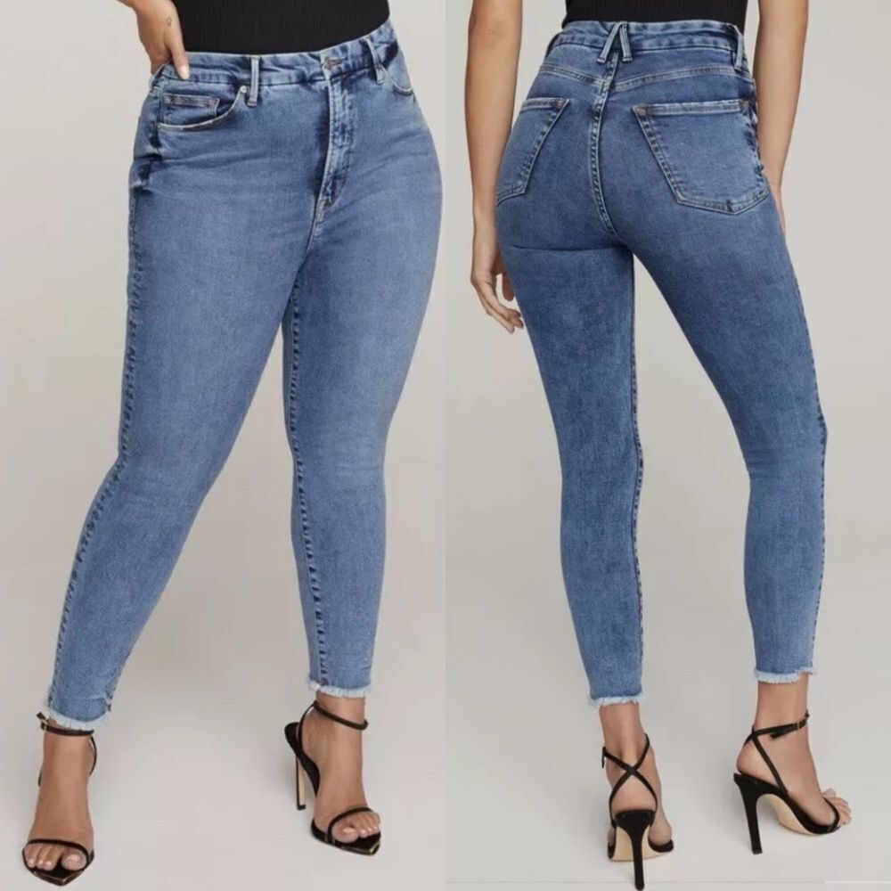 Good American good waist crop skinny jeans high rise women’s‎ size 15